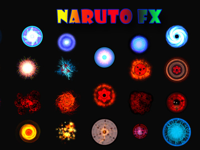 Naruto FX action animated blast cartoon effects fantasy game game asset mobile sprite sheet