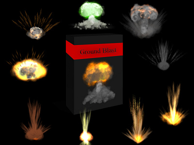 GROUND BLAST anime blast effects fantasy fx game effects ground blast isolated lights magic particles effects sci fi sprite sheet