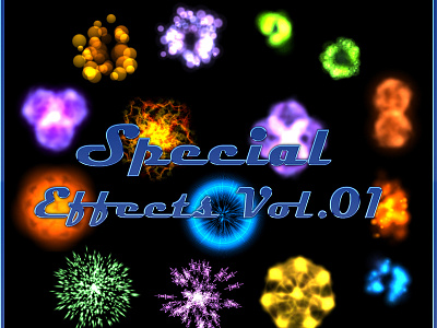 Special Effects Vol.01 abstracts action animated blast bundles burst effects energy explosions flares game asset games effects sprite sheet