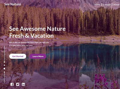 Nature design typography ui ux web website