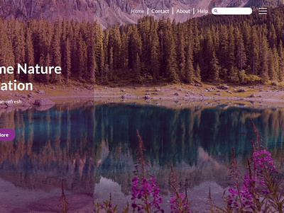 Nature, other part of the page design typography ui ux web website