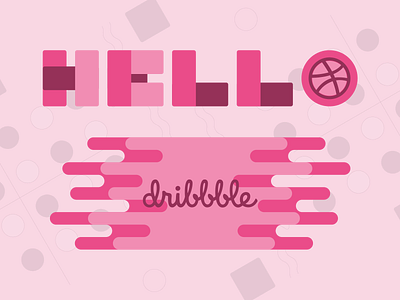 Hello Dribbble! art branding design flat illustration illustrator lettering logo minimal typography vector