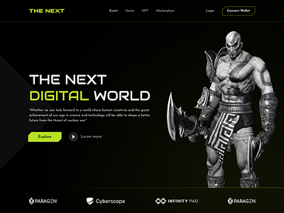 NFT Hero area crypto cryptocurrency defi graphic design hero area home page landing page nft typography ui web design