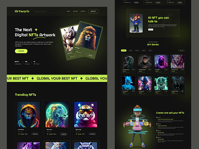 NFT Artwork Landing page