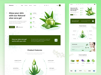 Website template design for Product landing page 2 creative design eco product product landing page ui ui ux user experience design user interface design ux website design