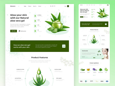 Website template design for Product landing page 2