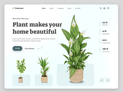 Modern plant store web template