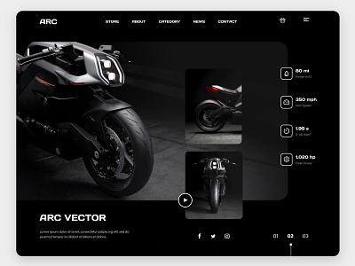 Modern Bike dark web template