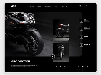 Modern Bike dark web template bike creative cycle design electric bike motor bike motorcycle ui ui ux ui design user experience design user interface design ux ux design website design