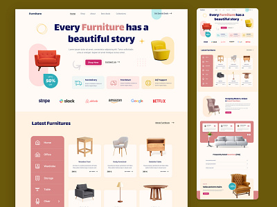 Furniture Website design or Landing page design