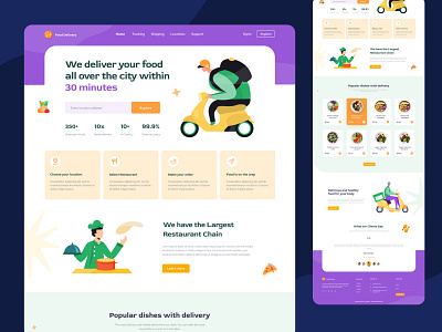 Food delivery or product delivery or Courier service courier service creative design food delivery product delivery ui ui ux user experience design user interface design ux website design