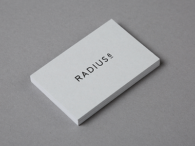 R8 Business Card clean identity minimal typography
