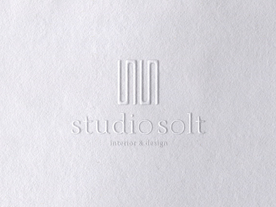 Studio Solt branding design embossed graphicdesign interior design logo studio