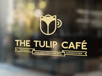 The Tulip Café 🌷☕️ Logo branding cafe coffee cup cupofcoffee espresso holland logo logotype netherlands stroopwafel szendvicsek tulip