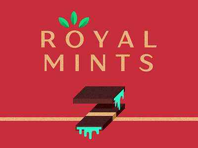 Royal 👑 Mints chocolate illustration logo mint peppermint royalmints sweets