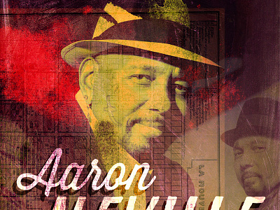 Aaron Neville Poster aaron neville collage fedora gigposter nola poster texture type