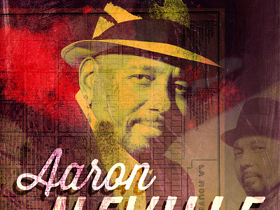 Aaron Neville Poster aaron neville collage fedora gigposter nola poster texture type