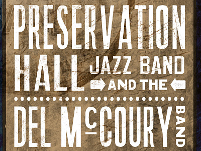 Preservation Hall jazz nola texture type vintage wood type woodtype