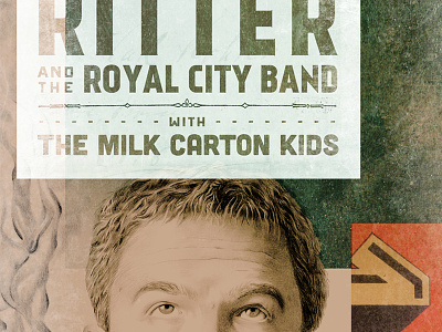 Josh Ritter Poster collage concert kankin poster ritter texture type