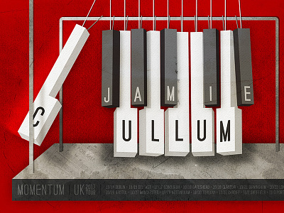 Jamie Cullum Poster Submission cullum illustration jazz momentum music newton piano poster texture