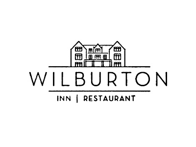 Wilburton architecture drawing inn lines logo type vermont