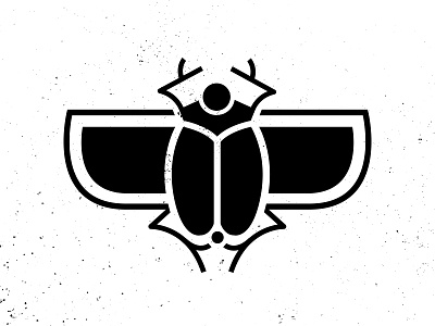 scarab beetle bug insect lines logo scarab thick lines