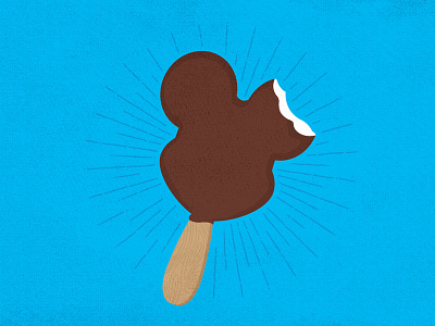 Ears First bite disney ice cream illustration mickey mickey mouse mouse popsicle rays