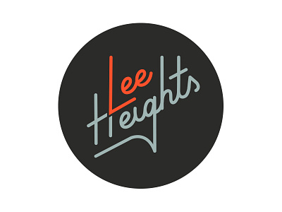 Lee Heights badge church church logo font logo palm canyon drive script type