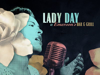 Lady Day billie holiday collage jazz lady day microphone poster singer texture