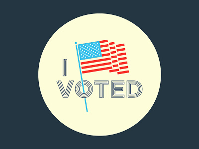 Vote Sticker america badge election flag merica poll stars sticker usa vote