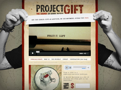 Project Gift charity daniel bashta dimension lion paper texture web