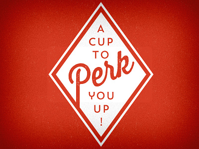 Perk badge coffee logo type