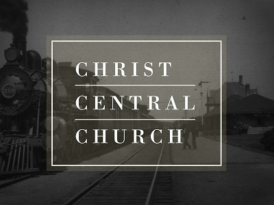 CCC Logo church logo texture train type typography