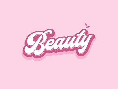 Beauty Text art feminime flat logo logo design text typography