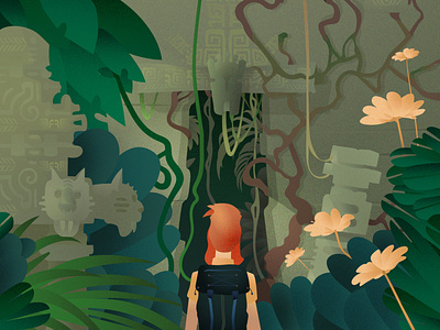 Jungle Deep character design graphic design illustration nature simple