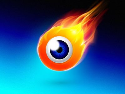 Insomniac Browser branding browser eye fire flame hot orange pupil