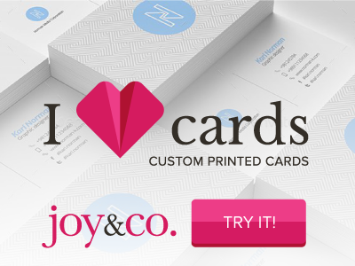 Joy&Co | CUSTOM PRINTED CARDS cards collaboration custom design heart joy love online service paper plain