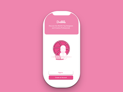 Dribble Sign Up daily 100 design dribble dribbleinvite sign in sign up student student project ux ui ux challenge
