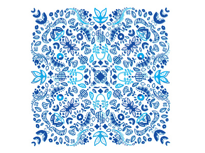 Azulejos azulejos berlin blue design flat design flower flower illustration geometrical geometrical shapes geometry illustration illustrator leaves light blue plants roses schoneberg trip vector