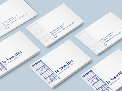 La Vascellëa business cards advert advertisement blue blue and white business business card business card design business cards businesscard camogli design illustration illustrator logo logodesign print typography vector white