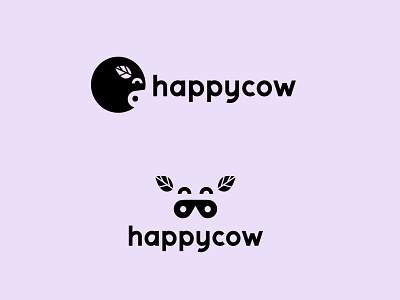 Happycow. berlin branding cow design graphic graphic design green happy illustration illustrator logo logodesign purple vector veg vegan