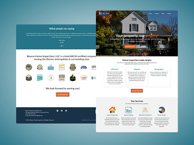 Home Inspection Webite adobexd dailyui product design user experience ux