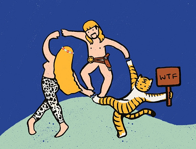The Dance character design henrimatisse illustration netflix parody procreate thedance tigerking wtf