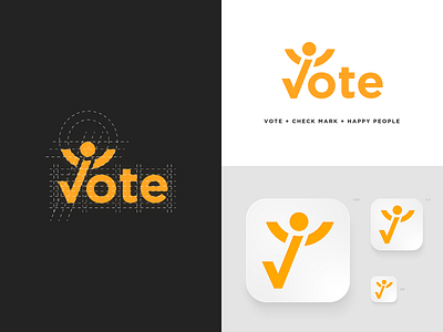 Vote Logo Design app branding design graphic design icon logo ui vector