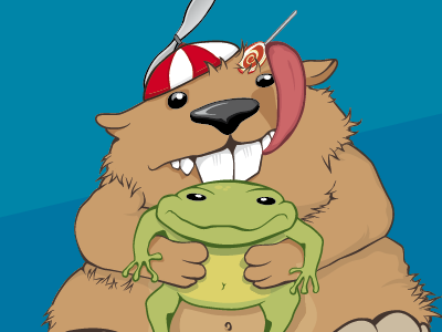Beaver character illustration