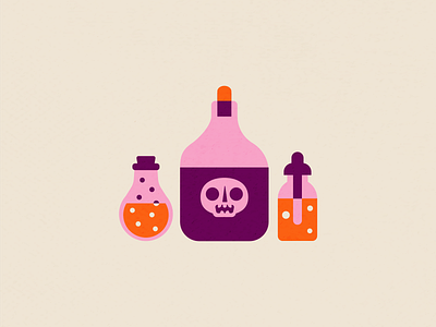 Vectober — Poison bottles design flat halloween illustration illustrator poison vectober vectober2020 vector vector art