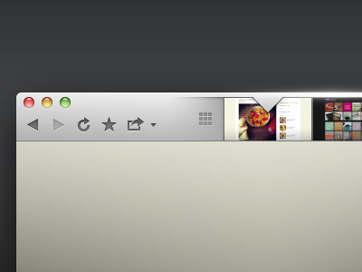 Toolbar with Thumbnail Tabs app browser icon mac seamless tab thumbnail toolbar
