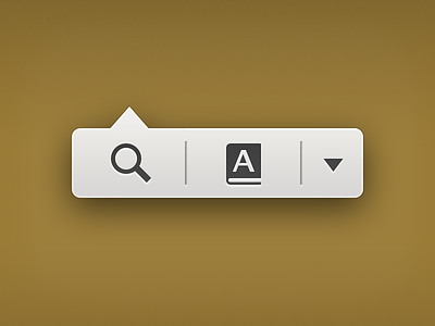 Small Popover for SmartSearch app dictionary icon lookup lupe mac popover search