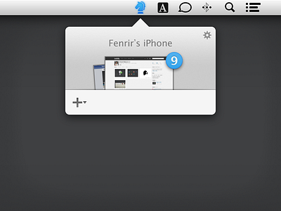 Sleipnir in the Menu Bar app badge browser icon mac popover sync tab thumbnail