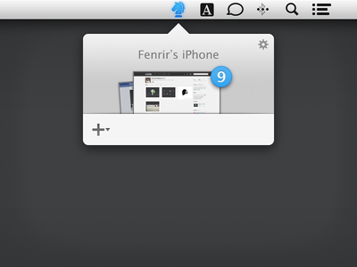 Sleipnir in the Menu Bar